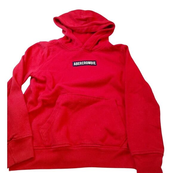 Abercrombie & Fitch Boys Red Graphic Hoodie - Size 7/8 - Picture 1 of 4
